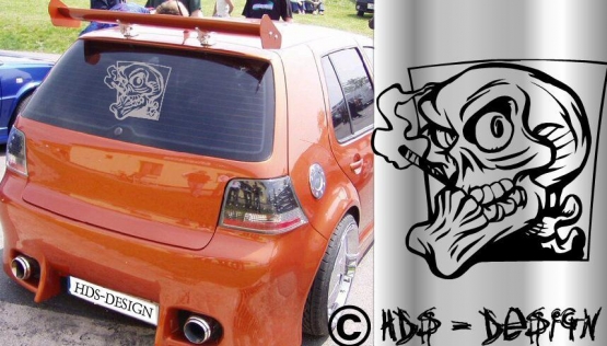 Totenkopf Skull Aufkleber Auto Heckscheibe Schadel Sticker Shop