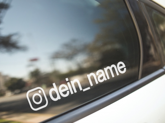 Instagram Aufkleber Auto mit Namen selbst gestalten