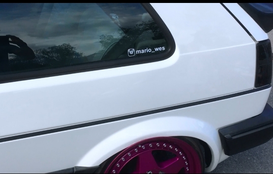 Instagram Aufkleber selbst gestalten - Namen mit Logo - Auto Sticker