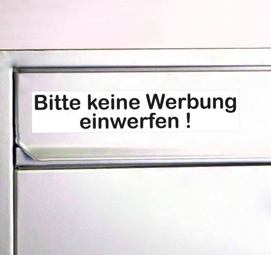 Bitte Keine Werbung Aufkleber Stop Einwerfen Reklame Fur Den Briefkasten Kaufen Shop