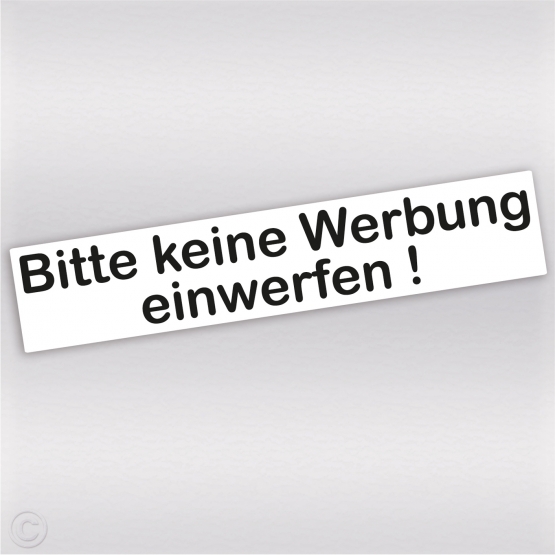 Aufkleber Bitte keine Werbung einwerfen 45x45 mm