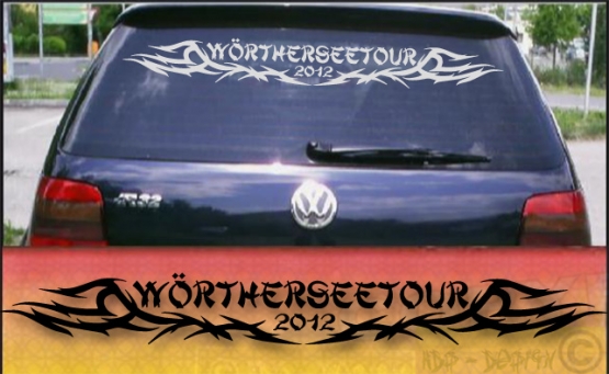 WRTHERSEE TOUR AUFKLEBER TRIBAL TUNING STICKER - Gre:90x10cm
