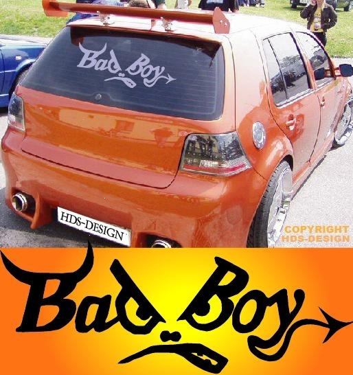 BAD BOY AUFKLEBER FR DIE HECKSCHEIBE Gre:57x21cm