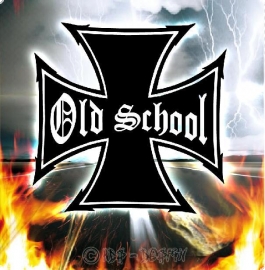 OLD SCHOOL AUFKLEBER - IRON CROSS KREUZ XL - Gre: 25 x 25 cm