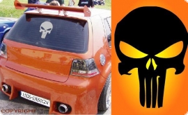PUNISHER AUFKLEBER - AUTO STICKER - Gre:27x19cm