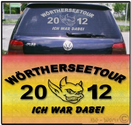 WRTHERSEE MIT TEUFEL AUTO AUFKLEBER - Gre:60x25cm