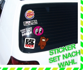 Tuning Aufkleber 10 Stck - Autoaufkleber Heckscheibe gestalten