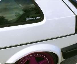 Instagram Aufkleber selbst gestalten - Namen mit Logo - Auto Sticker