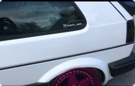 Instagram Aufkleber selbst gestalten - Namen mit Logo - Auto Sticker