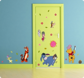 Winnie Pooh Wandtattoo Deko Set - Kinderzimmer  Disney Aufkleber