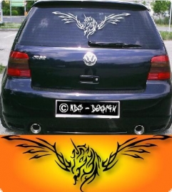 EINHORN AUFKLEBER - AUTO STICKER UNICORN 754 TRIBAL Gre:60x20cm