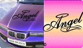 ANGEL MOTORHAUBEN GIRL AUFKLEBER - Gre:70x37cm